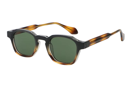 Surun Tiger Pattern Frame Green Lens