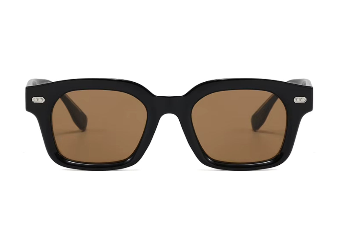 Salty Glossy Black Frame - Brown Lenses