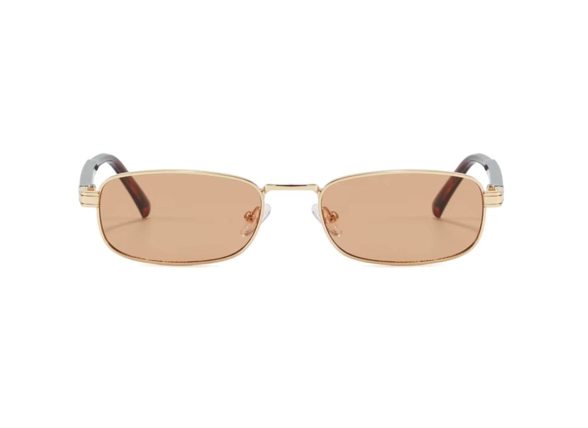 Gazal - Gold Frame - Brown Lenses