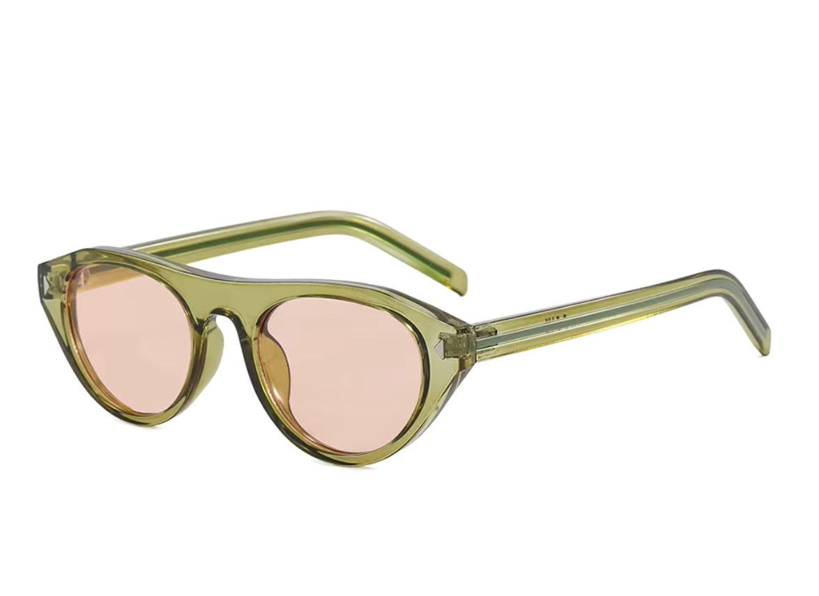 NUKA - Crystal Olive Frame - Rose Gold Lens