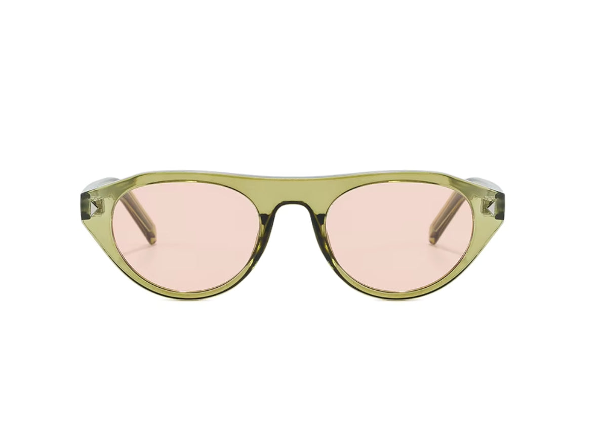 NUKA - Crystal Olive Frame - Rose Gold Lens