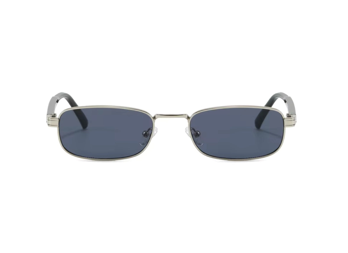 Gazal - Silver Frame - Black Lenses