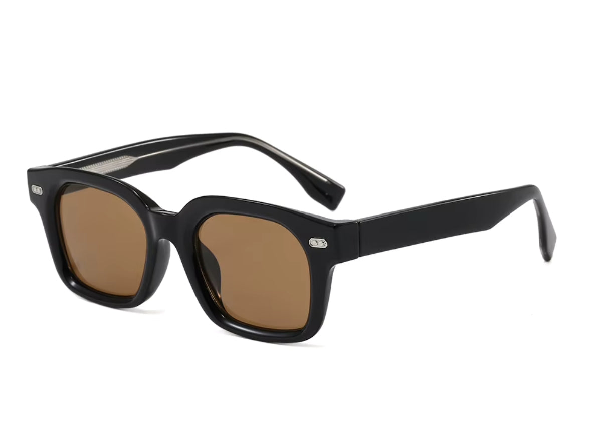 Salty Glossy Black Frame - Brown Lenses