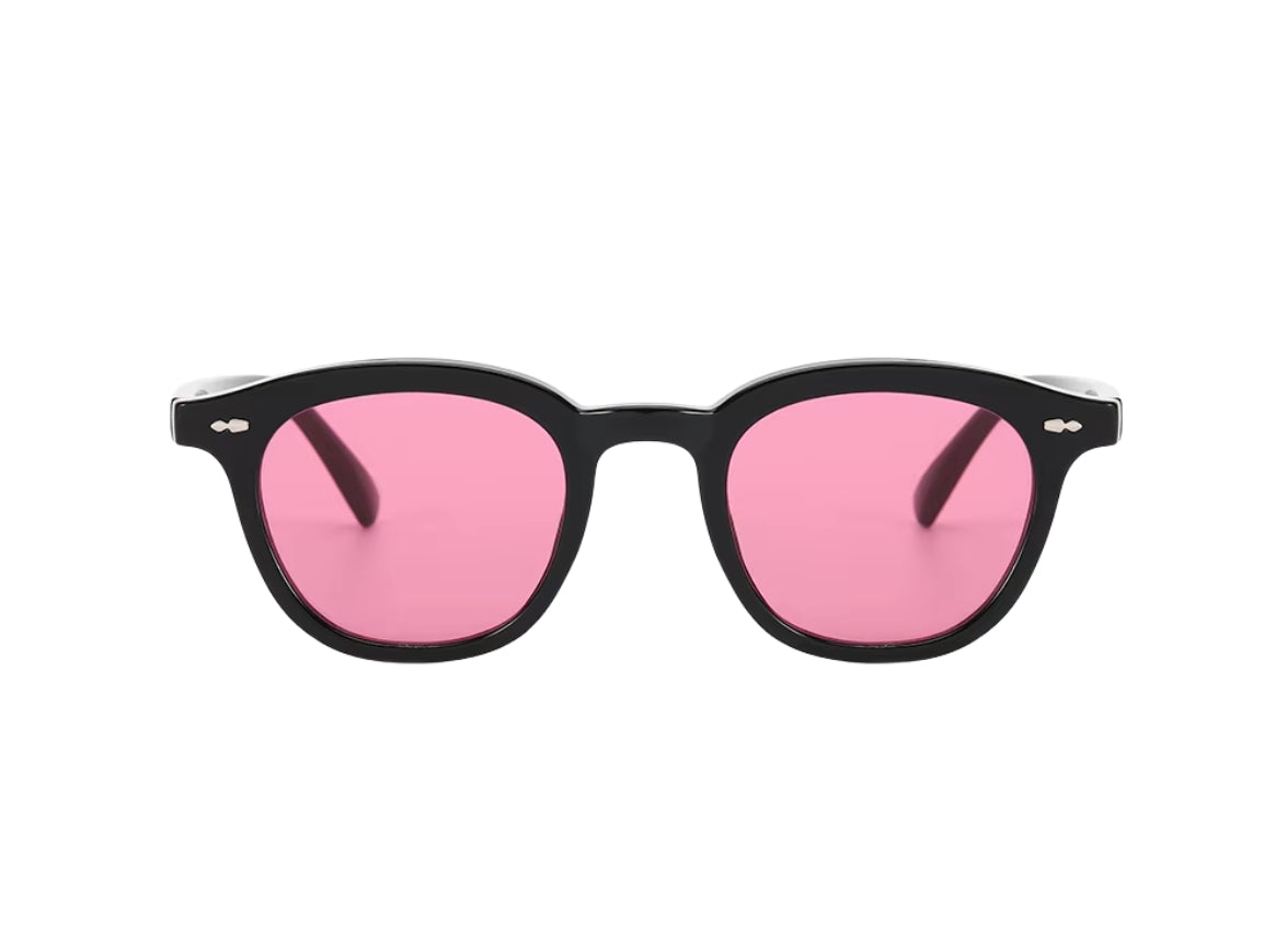 Noir - Black Frame - Pink Lens