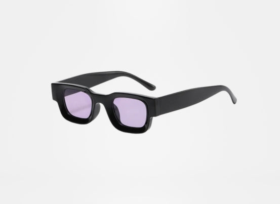 Black Frame Squared - Purple Lens