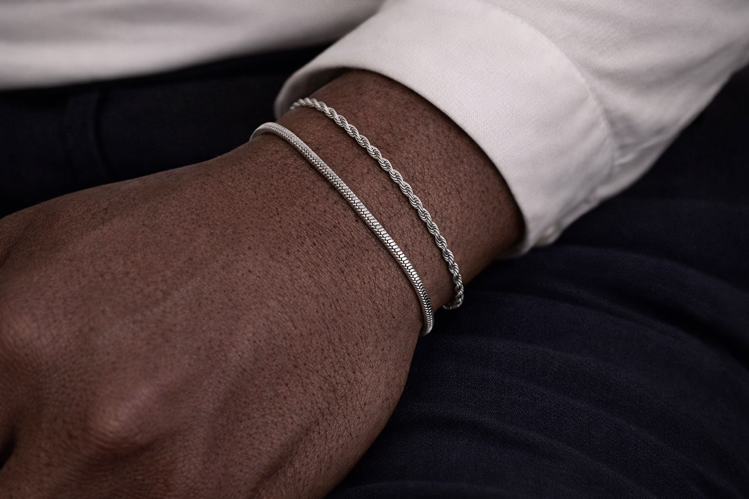 Twisted - 2 PCs Bracelets - Stainless