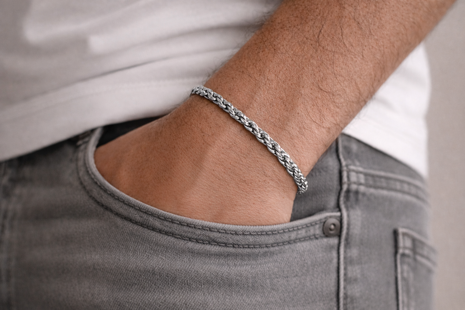 Twisted - 1 PC Bracelet - Stainless