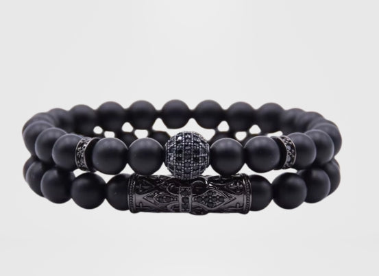 Eclipse 2 Pcs Set Bracelet - Black
