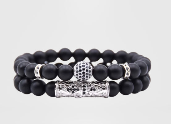 Eclipse 2 Pcs Set Bracelet - Silver