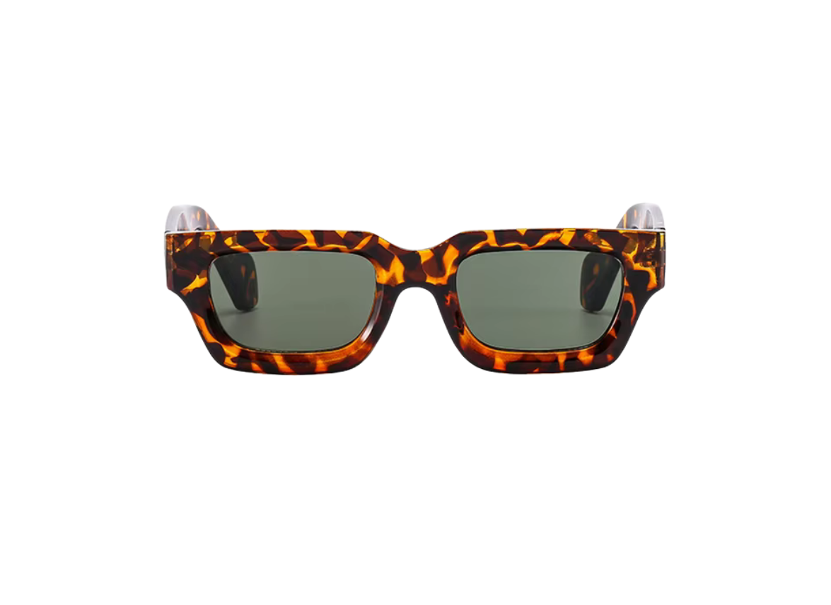 Retro - Tiger Pattern Frame - Green Lens