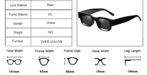 Black Frame Squared - Purple Lens
