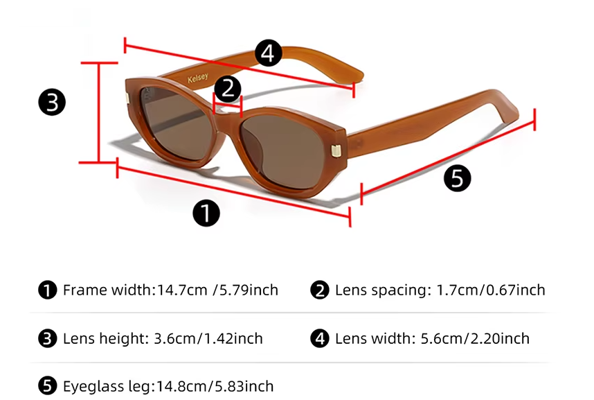 Kelsey - Burgundy Frame - Green Lens