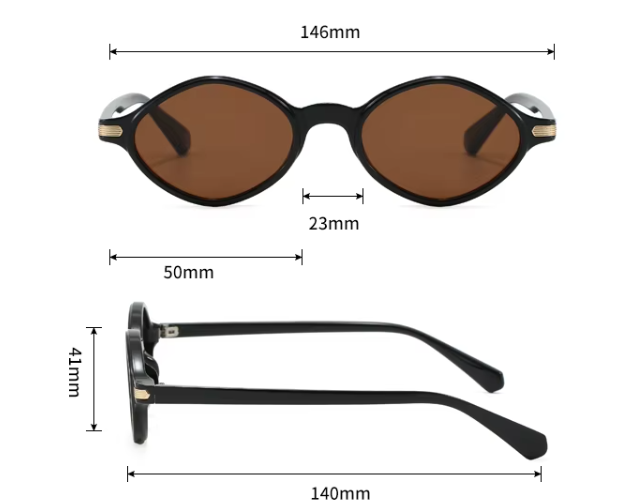 Virgo - Black Frame - Brown Lens