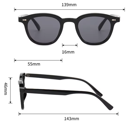 Noir - Wood Pattern Frame - Dark Grey Lens