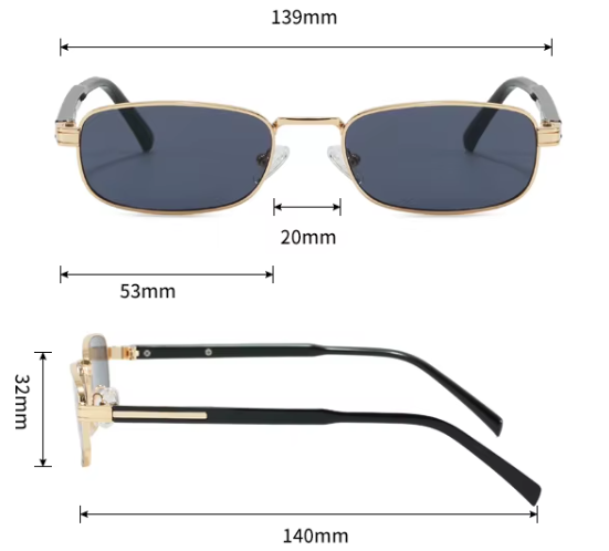 Gazal - Gold Frame - Brown Lenses